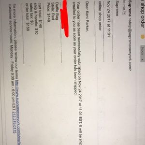 Supreme Duffle Bag Red In Packaging