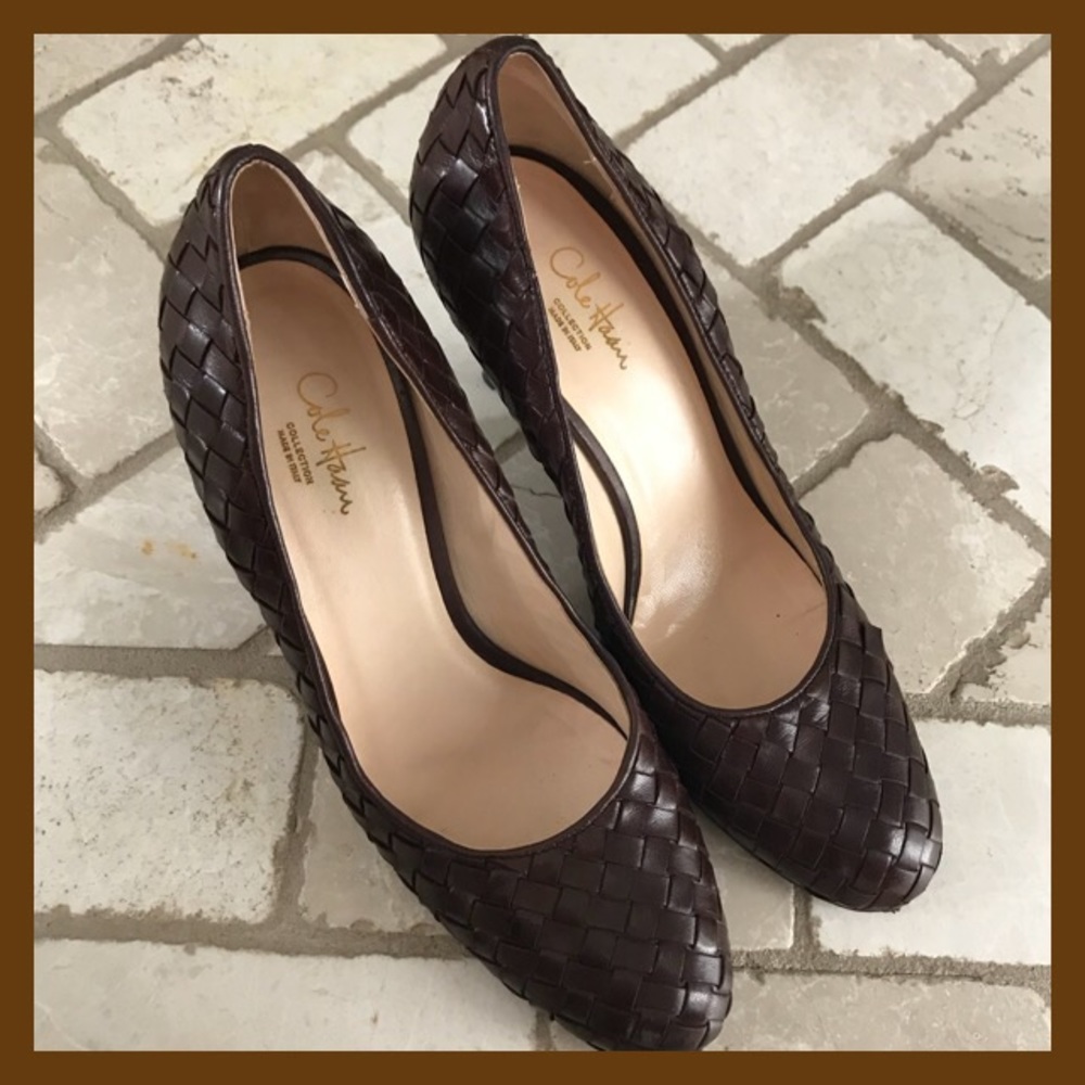 Cole Haan Scarletta Brown Woven Pump Size 10B