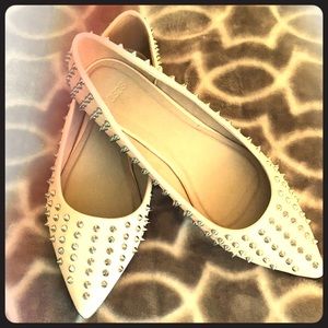 ASOS studded nude flat