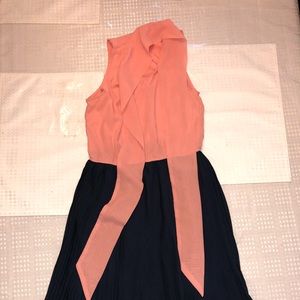 Blue and peach dress