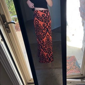 Burnt orange maxi skirt