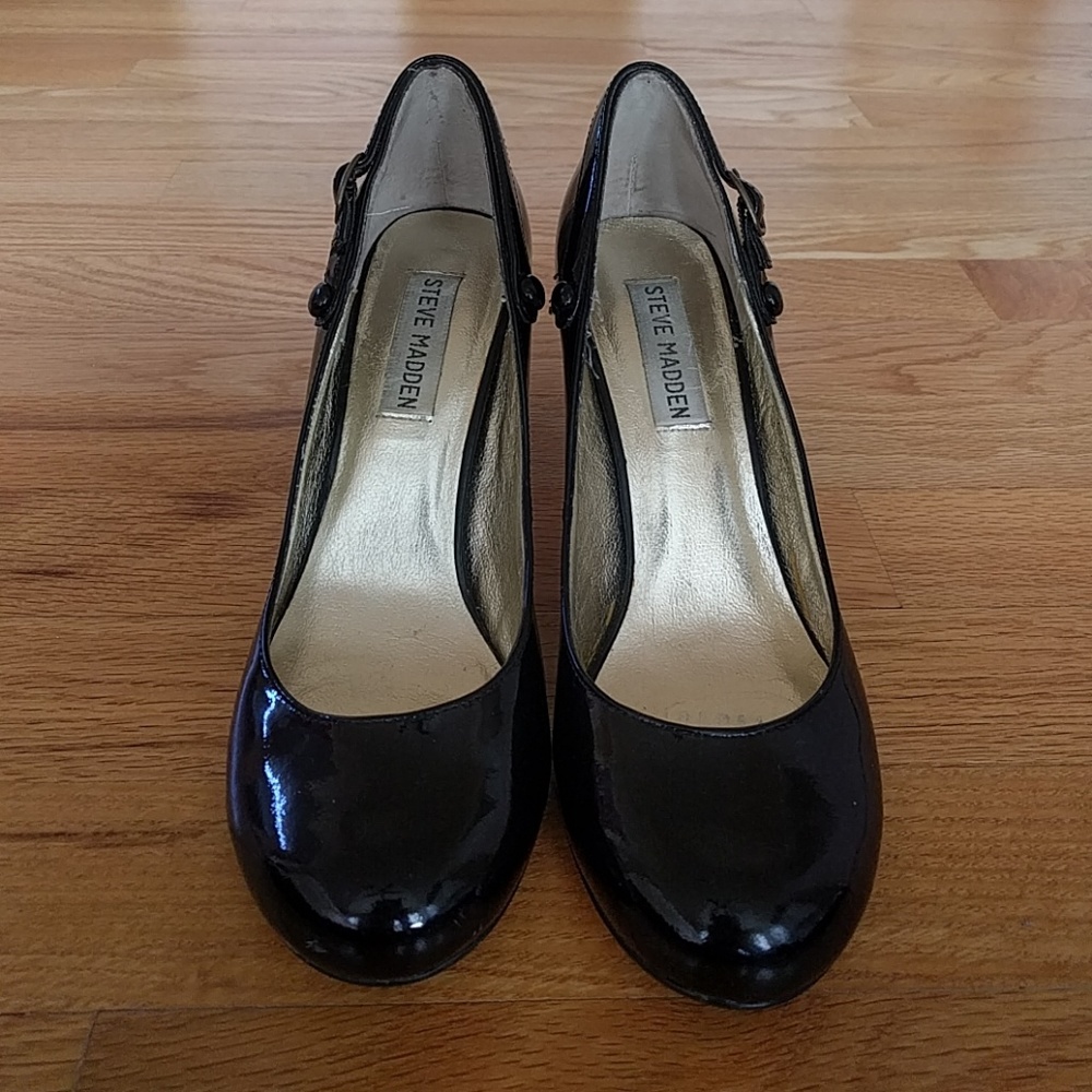 Steve Madden Black Patent Leather Heels