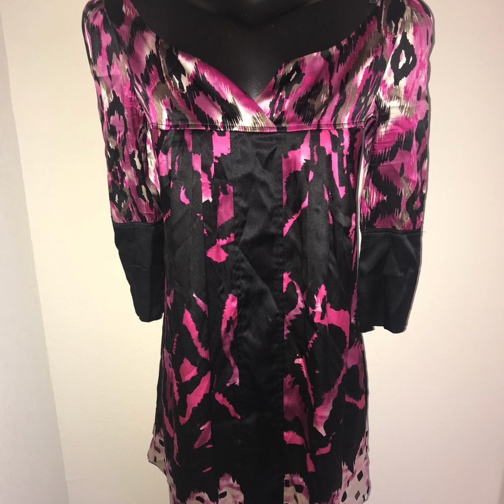 Bebe Multi Color Silk Dress 👗