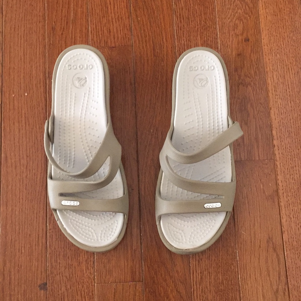 Beige Croc Sandals