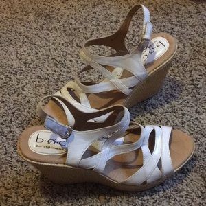 BOC white sandal wedge