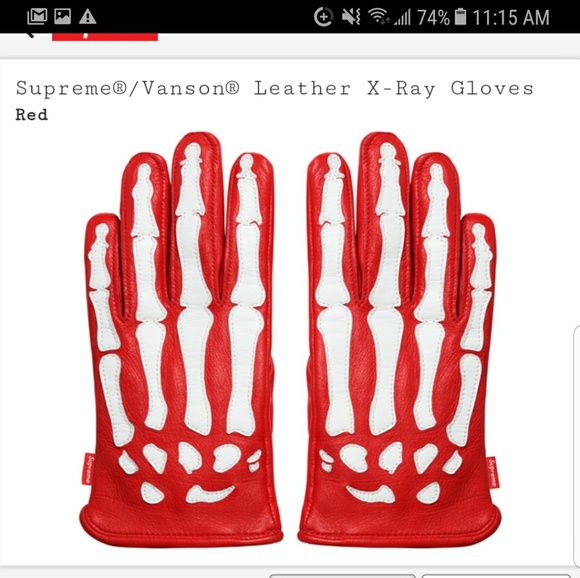 Supreme vanson gloves size small - Picture 1 of 2