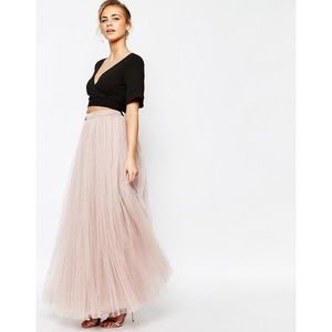 Little Mistress / ASOS pink tulle maxi skirt | 4