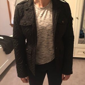 Tory Burch Black Quilted Jacket size 6