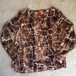 Giraffe print blouse!