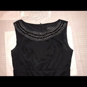 Black cocktail dress - studs on collar