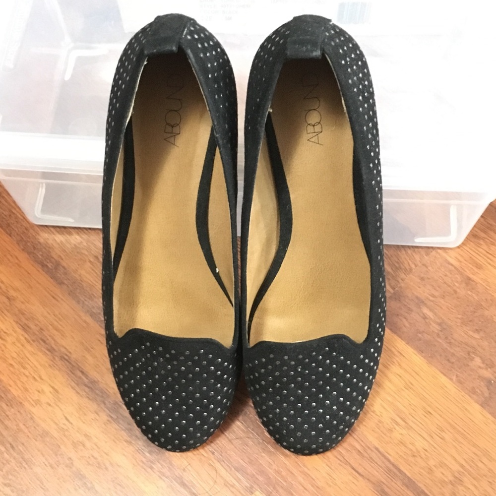 Abound Black Flats with Silver Studs