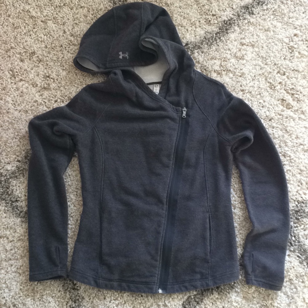 Under Armour fitted size small grey hoodie