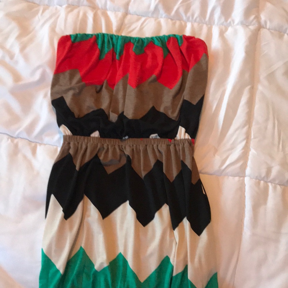 Chevron maxi dress