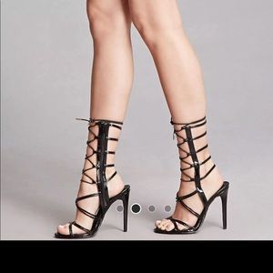 Lace up gladiator heels