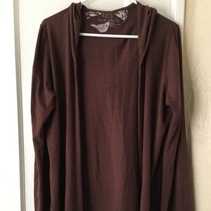 LUCY Hooded Open Front Cardigan XL