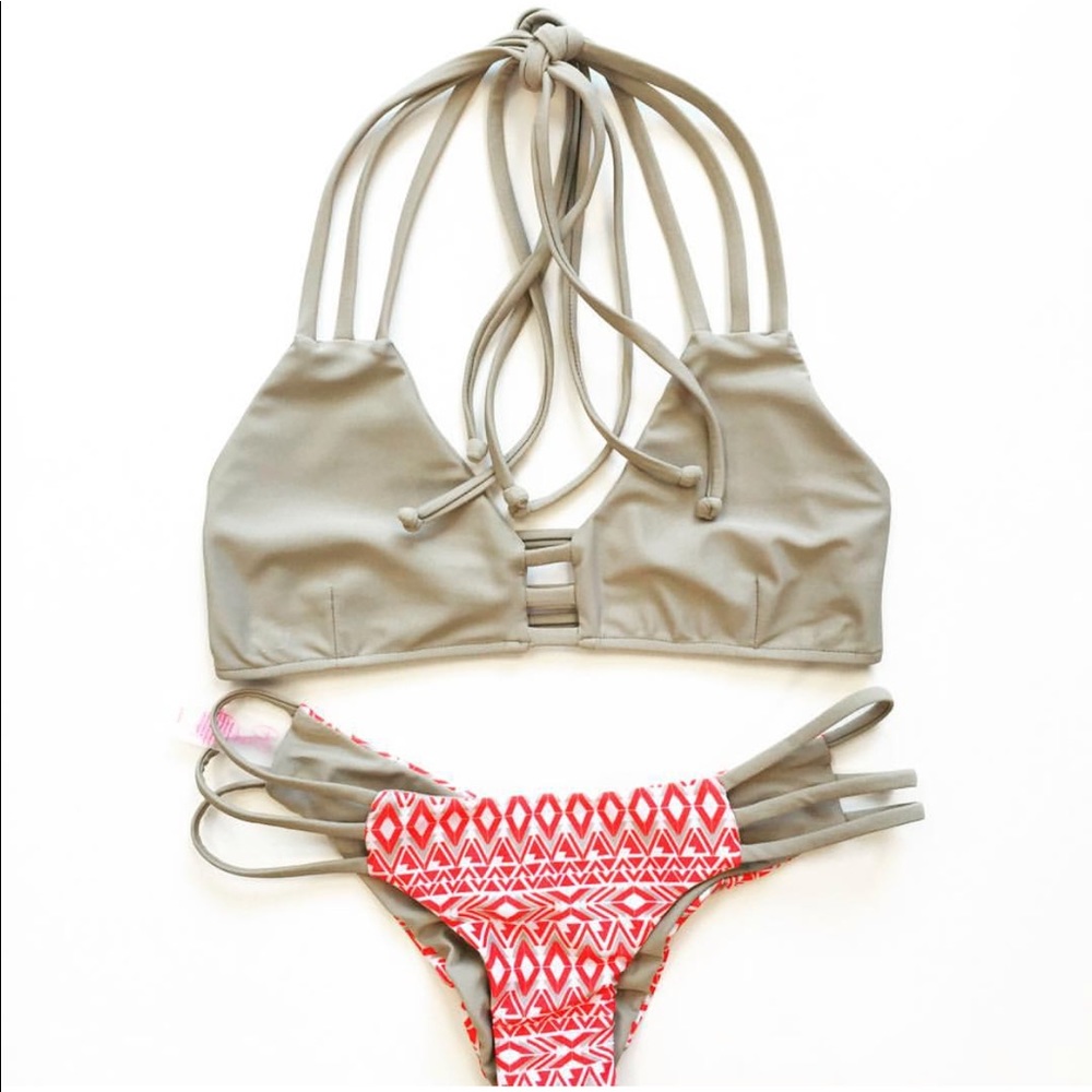NEW beach babe Maui top x Maui bottoms size small