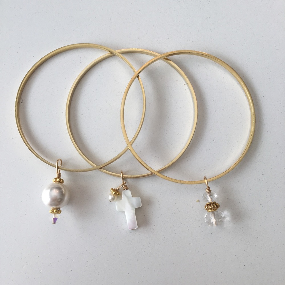 Girls gold-filled bangles