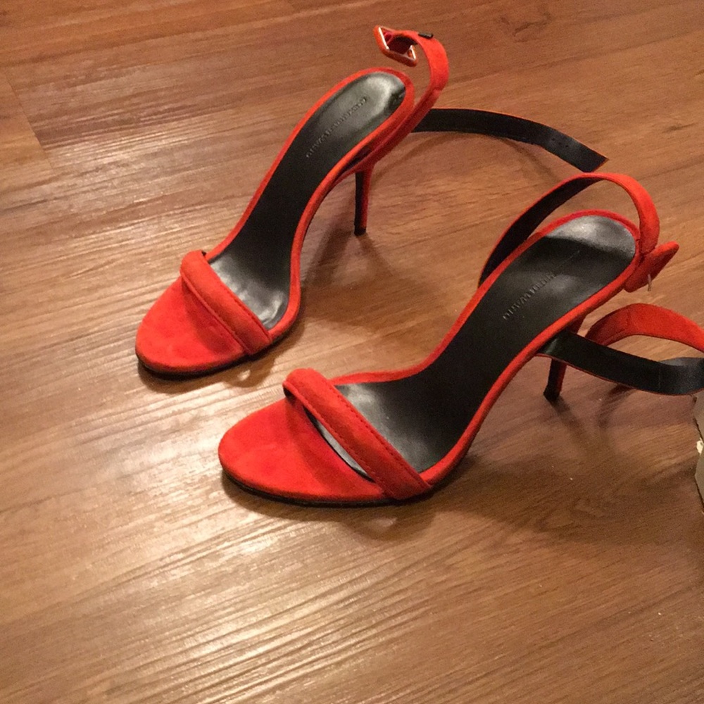 Orange Alexander Wang strap heel