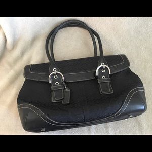 Classic Coach Canvas Satchel