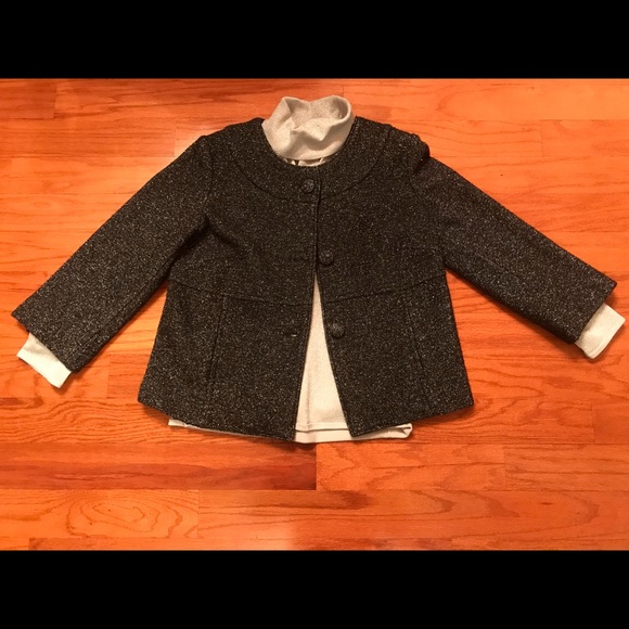 Black Blazer Accented with Silver. Size Small. - Picture 2 of 8