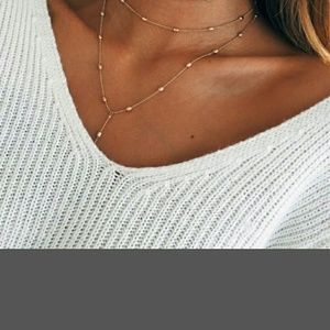 Ladies silver necklace set-