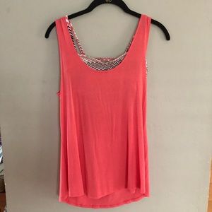 Ultra Flirt Tank and bra.  Brown, orange & white M