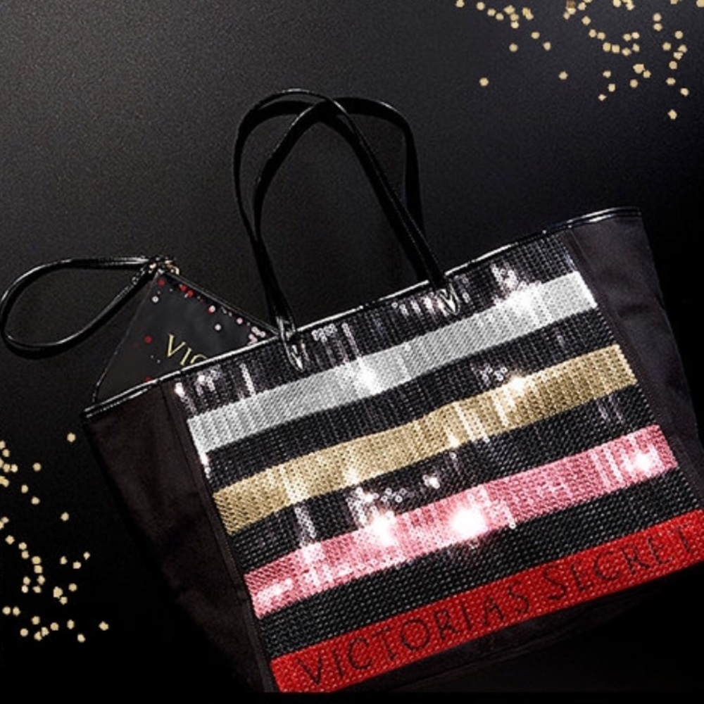 SAS Price!💋Victoria's Secret Sequin Tote & Mini
