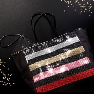 SAS Price!💋Victoria's Secret Sequin Tote & Mini
