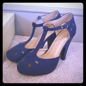 Retro style strap heels