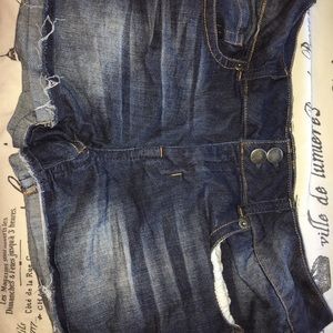 Dark jean shorts