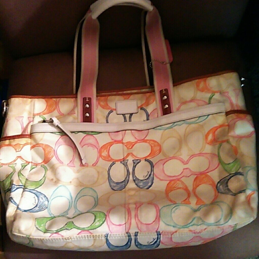SOLD*****Coach large tote or diaper bag