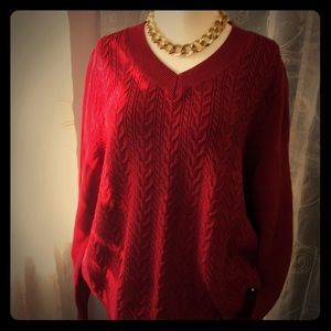 Red Talbots Sweater, EUC