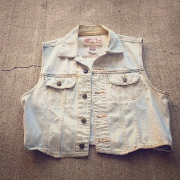 Basic Blues Jackets & Blazers - Vintage Denim Vest