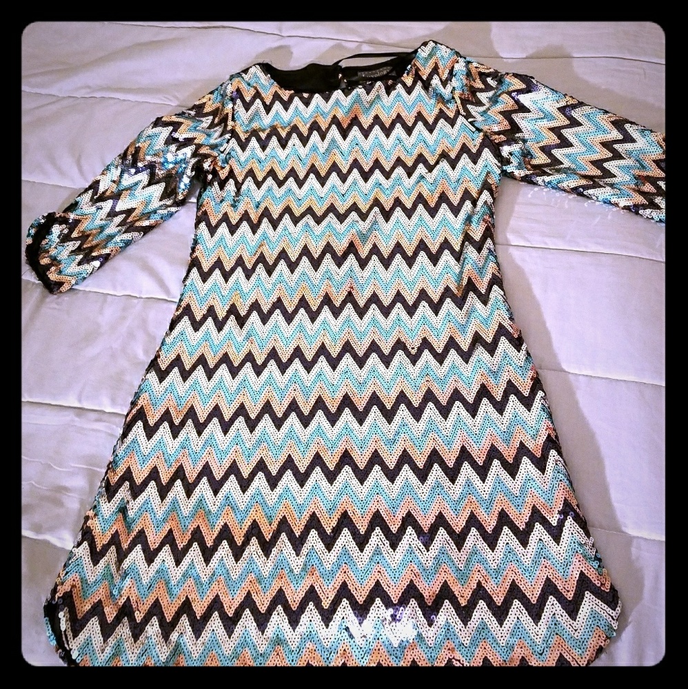 Luxology Sequin Shift Dress