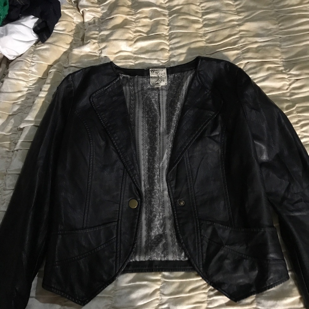 Faux leather jacket