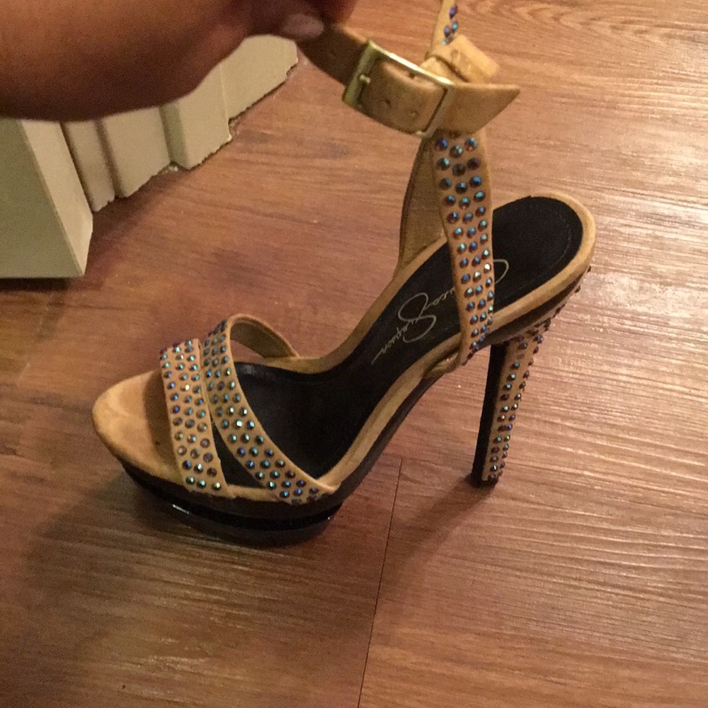 Tan studded jessica Simpson platform