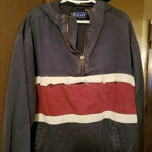Vintage distressed Pull Over Jacket
