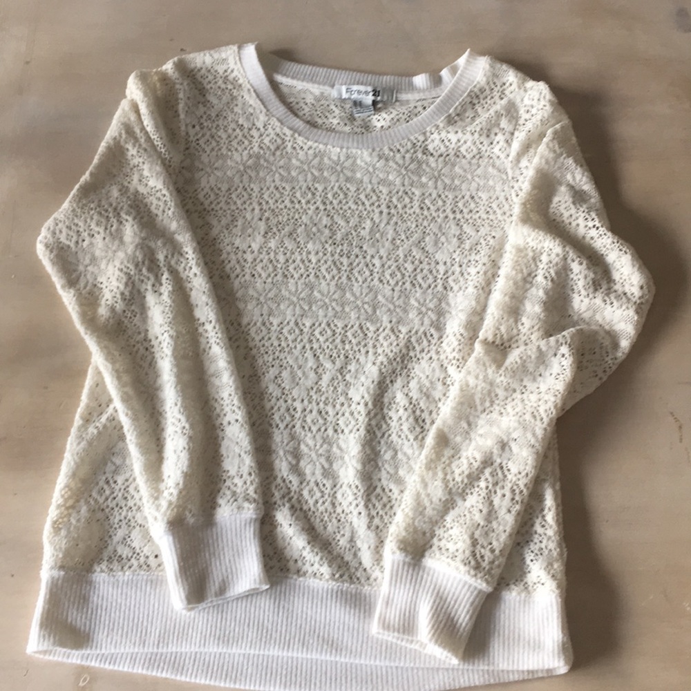 Lace sweatshirt shirt from Forever21