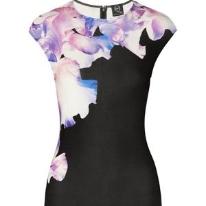 Alexander Mcqueen Iris-Print Jersey Dress