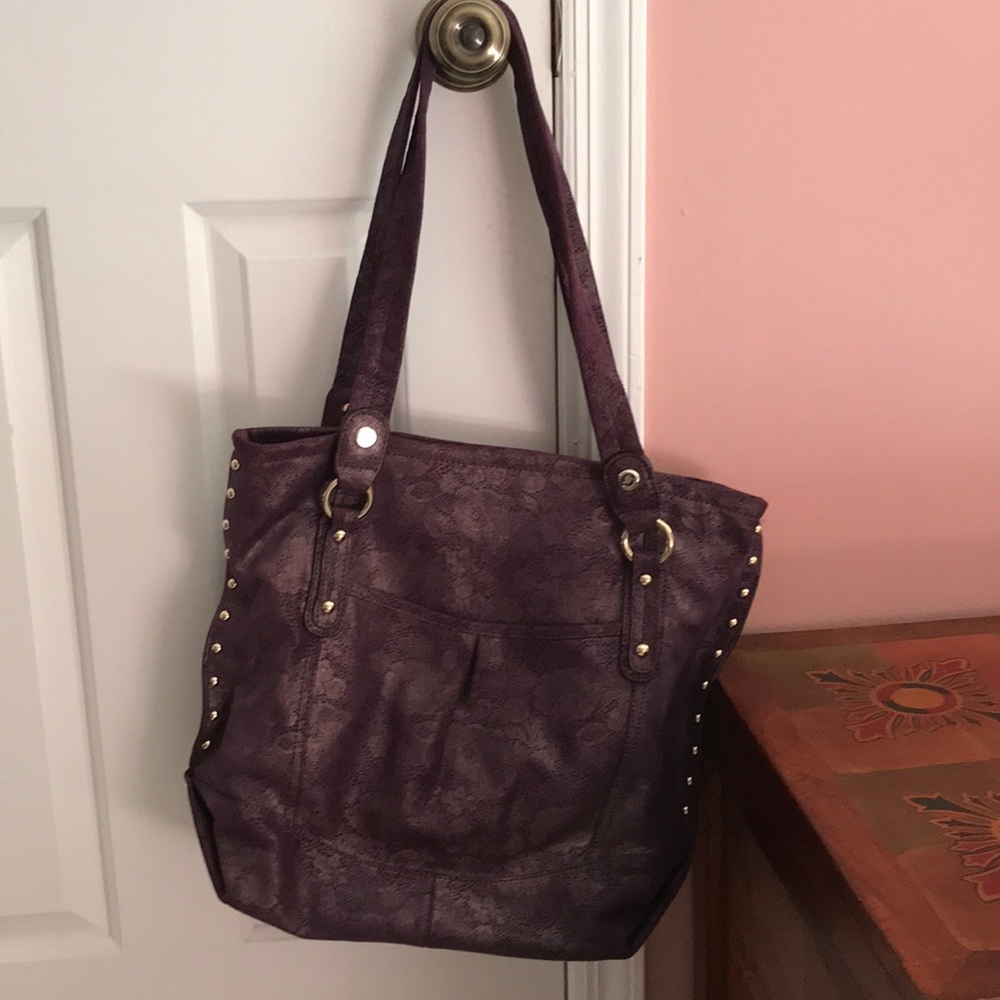 B. Makowsky Purple Suede Bag