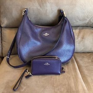 Coach large Harley purse with matching wristlet