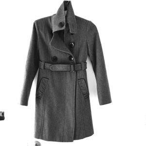LIKE NEW BEBE Gray Long Winter Coat SZ S