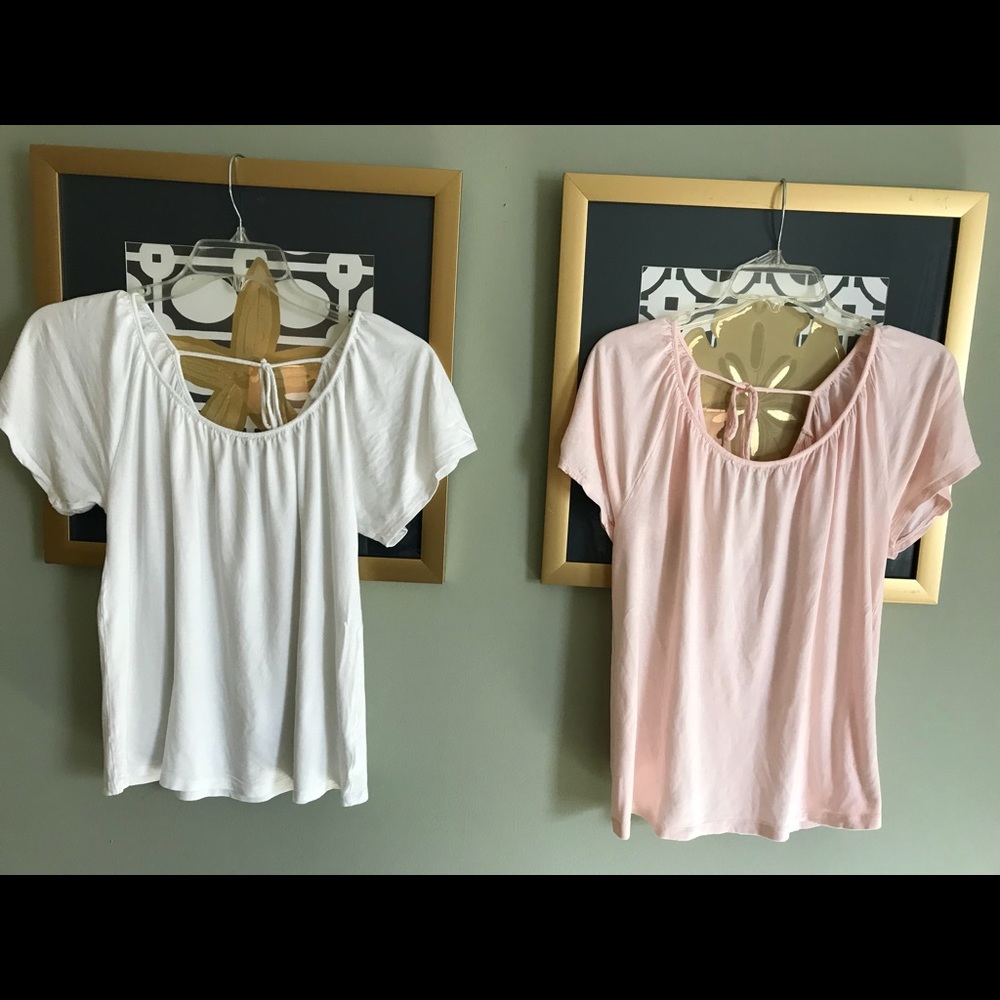 Two tie back tees