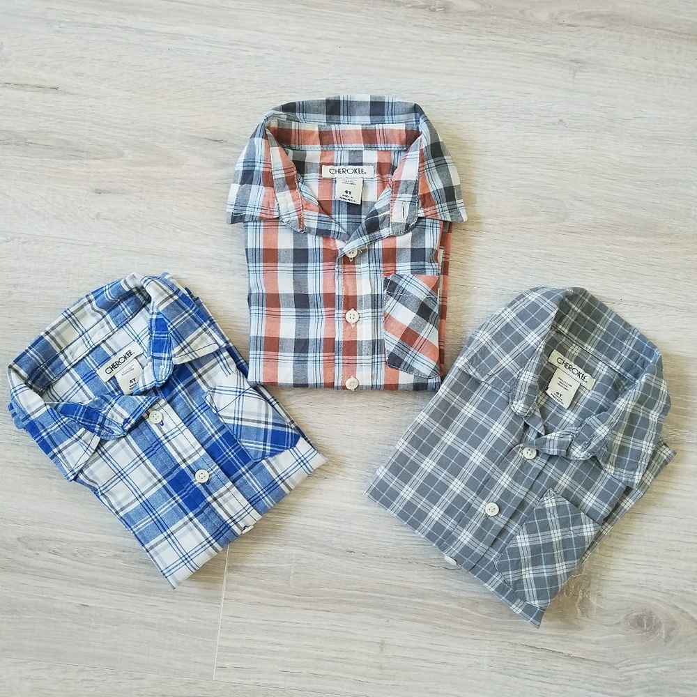 3 Button down shirts bundle-cherokee