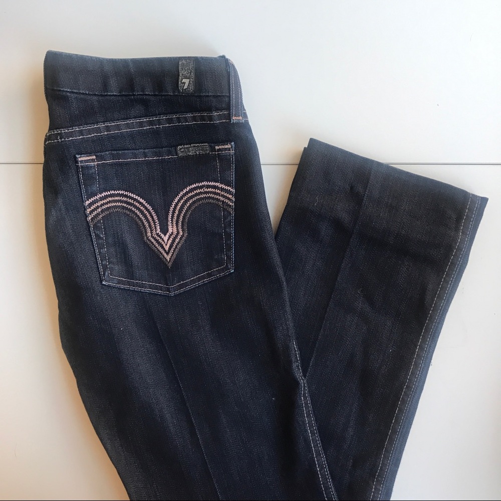 ✨Sale✨7 for all Mankind Dark Wash Wide Leg Jeans