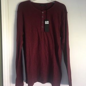 Burgundy Long Sleeve Tee