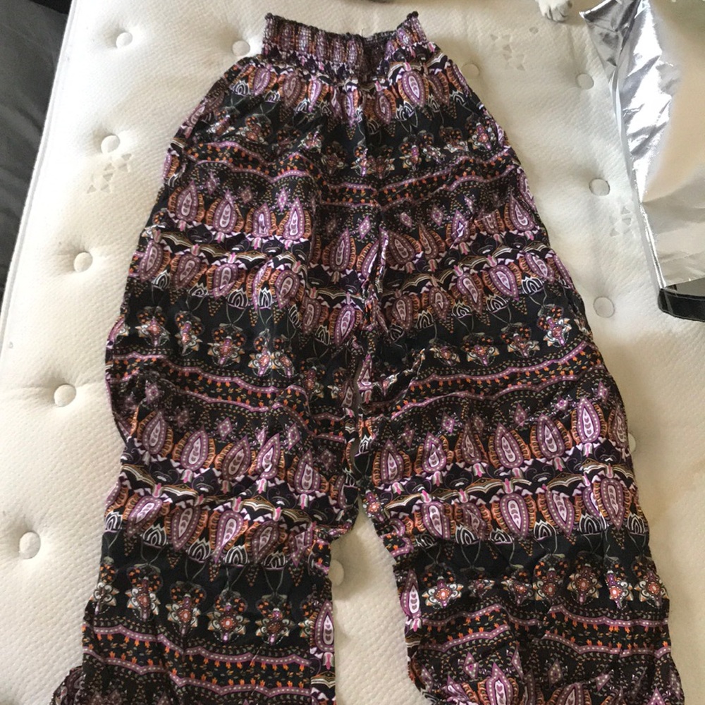 pattern parachute pants