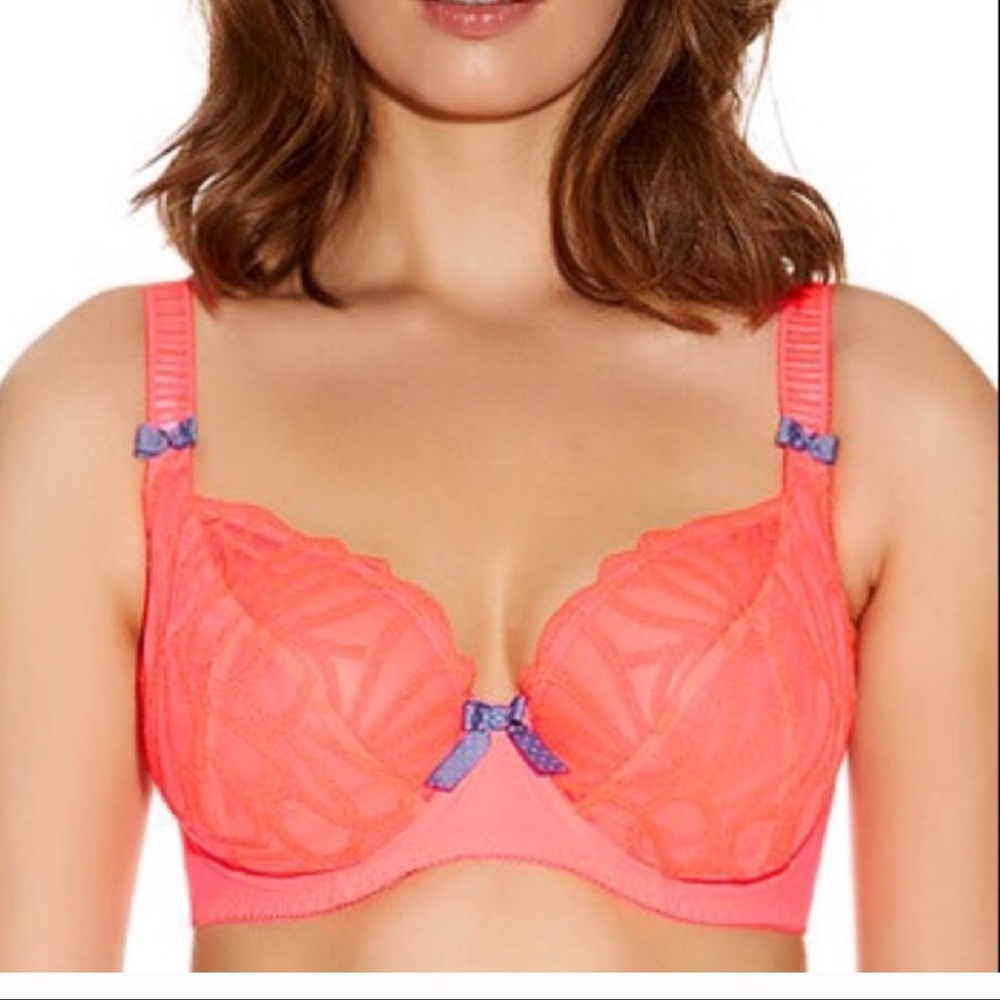 Freya pink starlet balconette bra 36G NWT