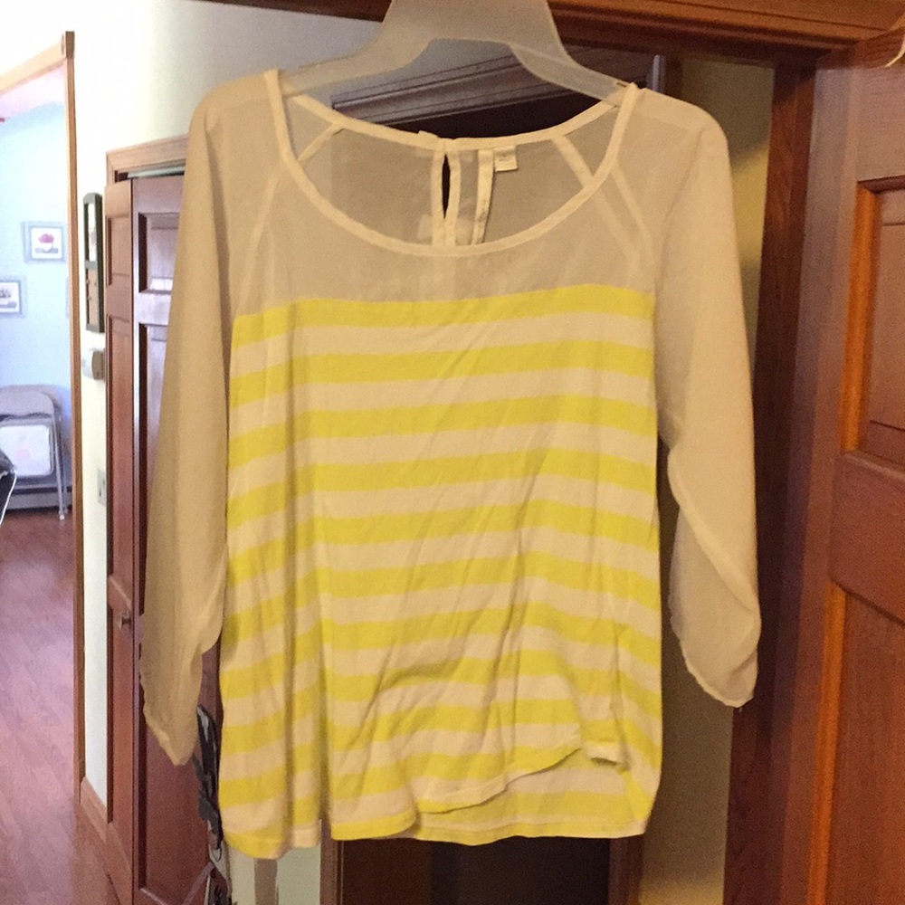 Partially sheer top