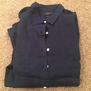 Never worn Jcrew linen perfect shirt: 6P